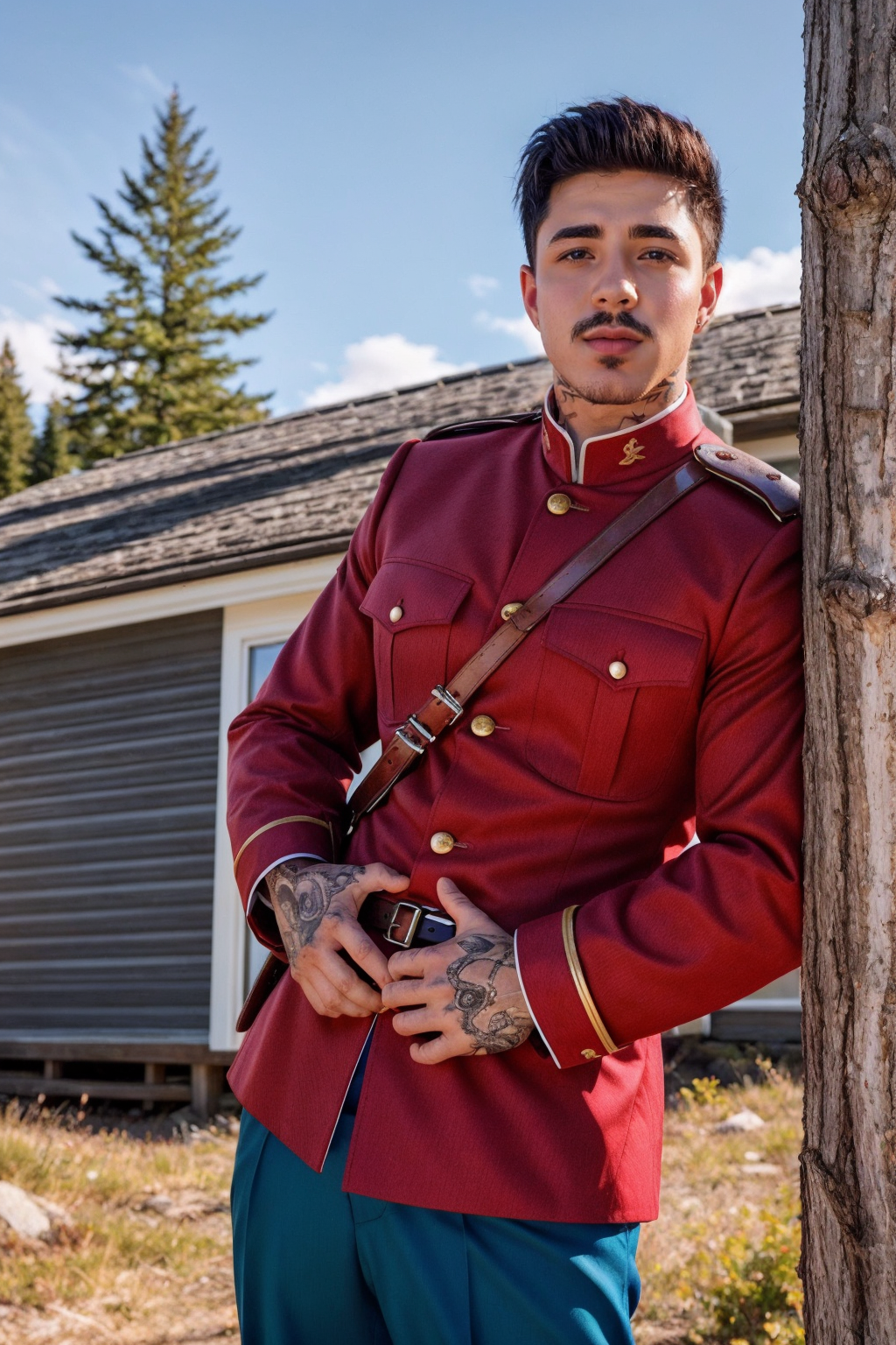 00000-947083596-photo of male jakipz with tattoos _lora_jakipz-08_0.85_ leaning against a tree outdoors in Alberta Canada forest wearing a brigh.png